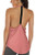 icyzone Workout Tank Tops for Women - Athletic Yoga Tops, T-Back Running Tank Top (XS, Peony)
