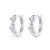 Crystal Sleeper Small Hoop Earrings S925 Sterling Silver Double Diamond Cubic Zirconia Endless Round Huggie Hoops 10mm Cartilage Cuffs Earring Studs Hypoallergenic Dainty Jewelry Gifts for Women Girls
