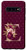 Galaxy S10 Maroon floral Initial Letter E monogram blush flowers Case