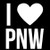PNW Love Pacific Northwest Adventure Vinyl Decal Sticker|WHITE|Cars Trucks Vans SUV Laptops Walls Glass Metal |5.25" X 5.25"|CGS845