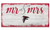 NFL Atlanta Falcons Unisex Atlanta Falcons Script Mr  and  Mrs Sign, Team Color, 6 x 12