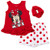 Disney Minnie Mouse Baby Girls Crossover T-Shirt French Terry Shorts Set Red 18 Months