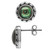 Silvershake 8mm Round Shape Abalone Paua Shell 925 Sterling Silver Stud Post Earrings