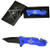 Treasure Gurus Freemason Master Free Mason Blue Folding Pocket Knife w/Masonic Square  and  Compasses