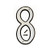 HY-KO Products 30608 Plastic House Number 8 (Eight), 4 Inch, Reflective