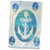 3D Rose Anchor in Aqua Circles Nautical Beach Theme Art Towel, 15" x 22", Multicolor