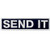 Send It Embroidered Patch Tactical Morale Applique Fastener Hook  and  Loop Emblem, White  and  Black