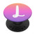 White Letter L Monogram Initial on Pink Coral Ombre Gradient PopSockets Grip and Stand for Phones and Tablets