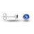 LeCalla Flaunt Sterling Silver Jewelry Stud Earrings for Teens and Women (4 MM Blue Sapphire Round)