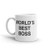 The Office World's Best Boss Dunder Mifflin Ceramic Mug, White 11 oz - Official Michael Scott Mug As Seen On The Office