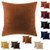 PreciousHome Set of 2 Faux Suede Throw Pillow Covers 18x18 - Throw Pillows for Couch Sofa Pillow, Accent Throw Pillows, Pillows Decorative Pillows for Couch (Rust Brown Orange, 18x18)