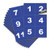 Consecutive Number Vinyl Stickers  1 to 50, 3-inch, 1 Set  Blue Self Adhesive Premium Decal. Ideal for Inventory, Storage, Organizing, Boxes, Bins, Toolbox, Lockers and More. Indoor  and  Outdoor