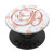 D Pink White Pineapples Abstract Monogram Initial Letter PopSockets PopGrip: Swappable Grip for Phones  and  Tablets
