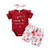 Newborn Baby Girl Clothes Ruffle Sleeve Ribbed RomperPlusFloral Short PantsPlusHeadband 3Pcs Summer Winter Jumpsuit Outfit Set (01-Red,3-6 Months)