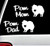 Pomeranian Pom Mom Pom Dad Pet Decal Sticker Set for Car Window 8 Inch BG 286