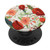 Cute Colorful Pink  and  Red Garden Botanical Floral Pattern PopSockets PopGrip: Swappable Grip for Phones  and  Tablets