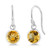 Gem Stone King 925 Sterling Silver Citrine Earrings For Women (1.40 Cttw, Gemstone Birthstone, Round 6MMM)