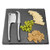 Aroma Bakeware Slate Cheese Board  and  Two Stainless Steel Knife Servers