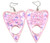 Pink Translucent Holographic Ouija Board Planchette Earrings on Hypoallergenic Ear Hooks- Pastel Goth