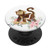 Cute Monkey Pink Flowers Monogram Name Initial Letter L PopSockets PopGrip: Swappable Grip for Phones  and  Tablets