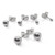 5 Pairs Sterling Silver Round Ball Stud Earrings Set, 2mm 3mm 4mm 5mm 6mm