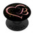 Pink Letter B Initial Heart Monogram PopSockets PopGrip: Swappable Grip for Phones  and  Tablets