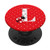 Ladybug Monogram Letter L On Red And White Polka Dots PopSockets Grip and Stand for Phones and Tablets
