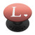 Heart, White Letter L Initial Monogram, Rose Pink, Cute PopSockets Grip and Stand for Phones and Tablets