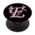 Pink Black Butterfly Letter E Initial Monogram PopSockets PopGrip: Swappable Grip for Phones  and  Tablets