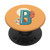 B blue Initial Monogram Capital Letter with Flower PopSockets PopGrip: Swappable Grip for Phones  and  Tablets