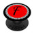 Red Pop Letter Monogram F Phone Stand Black Initial Lace PopSockets Grip and Stand for Phones and Tablets