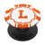 Orange Chevron Monogram Letter L Initial Monogrammed Name PopSockets Grip and Stand for Phones and Tablets