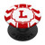 Red Chevron Monogram Letter L Initial Monogrammed Name PopSockets Grip and Stand for Phones and Tablets