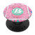 Tropical Pineapple Monogram Letter B Pink Sunglasses PopSockets Grip and Stand for Phones and Tablets