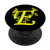 Black Yellow Butterfly Letter E Initial Monogram PopSockets PopGrip: Swappable Grip for Phones  and  Tablets