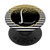 Monogram L Chic Black and White Stripe Patterned PopSockets Grip and Stand for Phones and Tablets