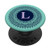 Monogram Initial Letter L Mandala Pattern Mint Green Blue PopSockets PopGrip: Swappable Grip for Phones  and  Tablets