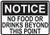 StickerTalk Notice No Food or Drinks Vinyl Sticker, 5 inches by 3.5 inches