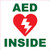 StickerTalk AED Inside Vinyl Sticker, 5 inches by 5 inches