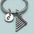 Pan flute keychain, pan flute charm, musical instrument keychain, personalized keychain, initial keychain, customized, monogram
