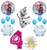 Frozen 4th Birthday Party Supplies Olaf, Elsa and Anna Balloon Bouquet Decorations Pink #4