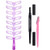 Eyebrows Grooming Stencil Kit-Reusable Styling Tool with 8pcs Eyebrow Stencils,1pcs Eyebrow Pencil and 1pcs Eyebrow Razor (Black)