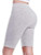 Design by Olivia Women's Basic Solid Cotton Active Yoga Biker Shorts Heather Grey 1X