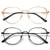 Blue Light Blocking Glasses Women Cat Eye Computer Eyeglasses Metal Frame Hipster 2 Pack Rose Gold  and  Black ANDWOOD