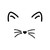 Bargain Max Decals Kitty Face Decal Notebook Car Laptop 5.5" (Black)