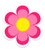 Cute Pink Flower - 3" Vinyl Sticker - for Car Laptop I-Pad Phone Helmet Hard Hat - Waterproof Decal