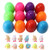 Acrice 12 Pack Easter Eggs Toy Filled with 6 Wind-Up Cute and Colorful Bunnies and Chick, Colorful Easter Plastic Eggs (12 Pack)