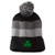 Custom Vintage Pom Pom Beanie Shamrock Embroidery Acrylic Skull Cap Hat for Men  and  Women Black Stripes Design Only