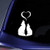 Bargain Max Decals Howling Wolves in Love Sticker Decal Notebook Car Laptop 5.5" (White)