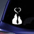 Bargain Max Decals Howling Wolves in Love Sticker Decal Notebook Car Laptop 5.5" (White)